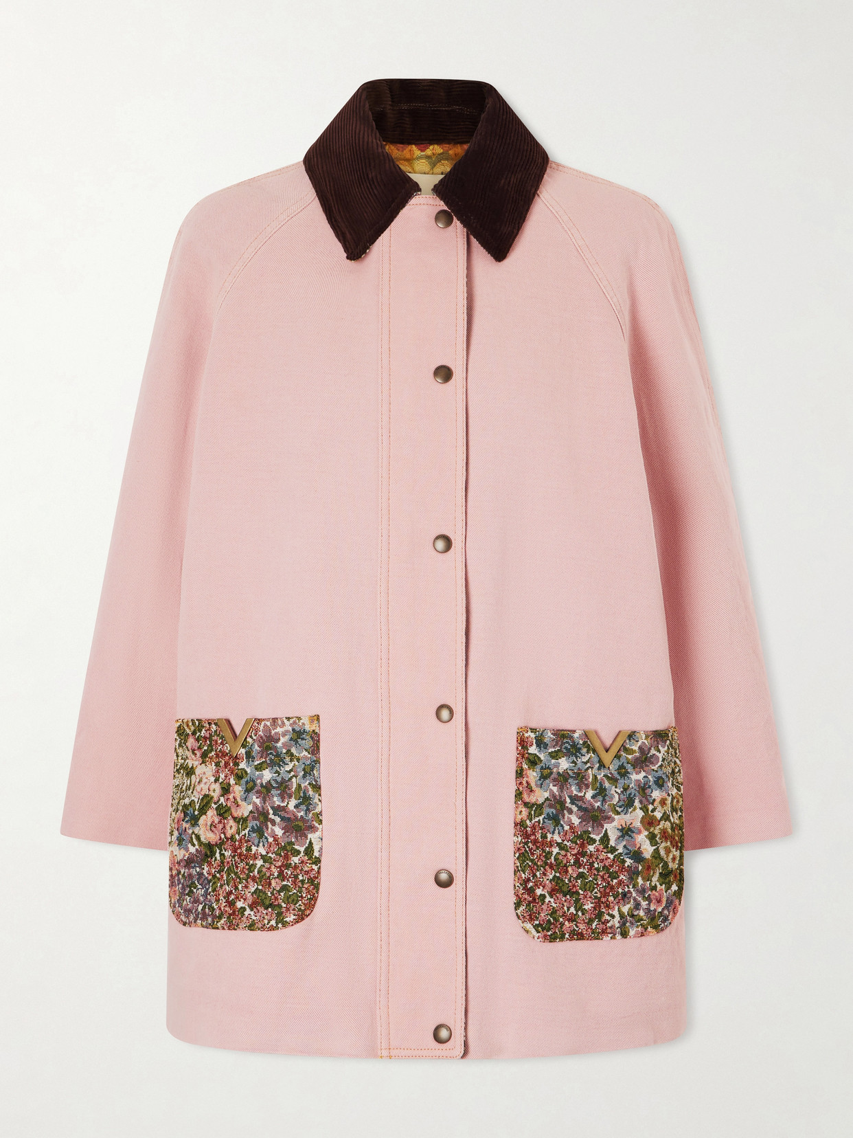 Garavani - Corduroy-Trimmed Cotton And Linen-Blend Jacket