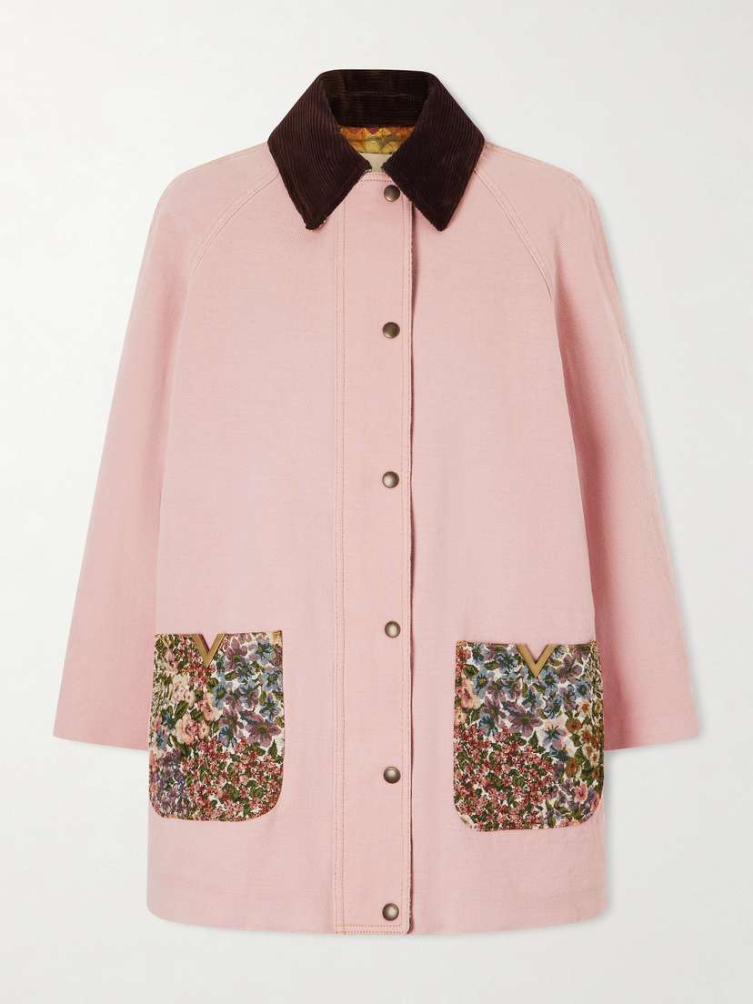 Corduroy-trimmed Cotton And Linen-blend Jacket