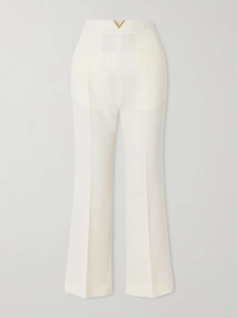 Valentino Garavani Embellished Wool Straight-leg Pants