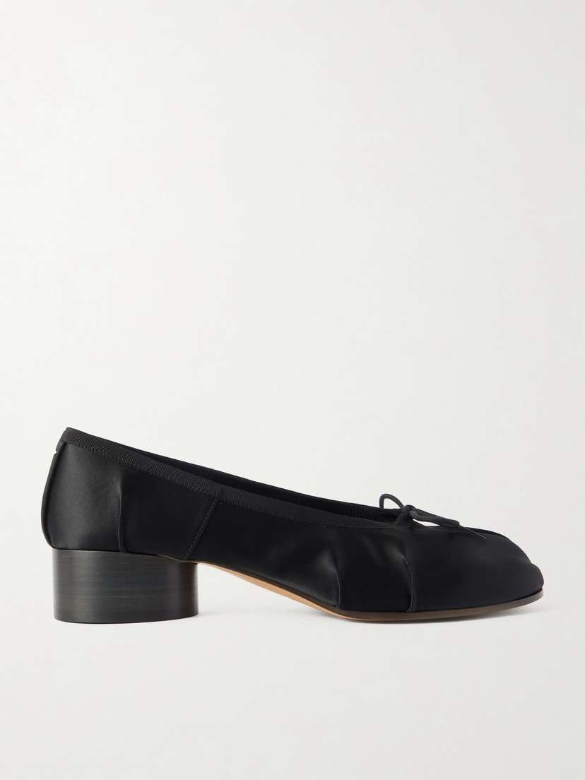 Maison Margiela Tabi Ballerina Split-toe Satin Pumps