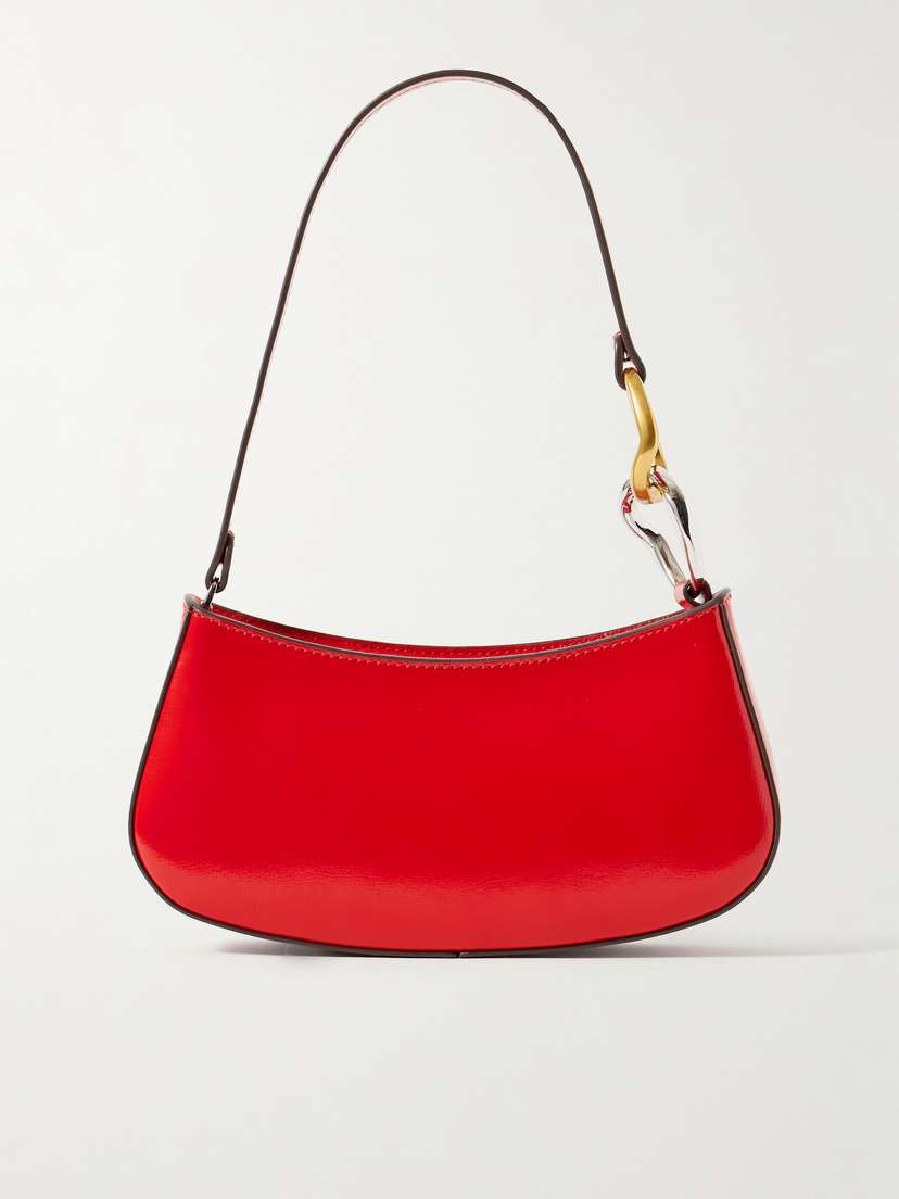 Staud Ollie Patent-leather Shoulder Bag