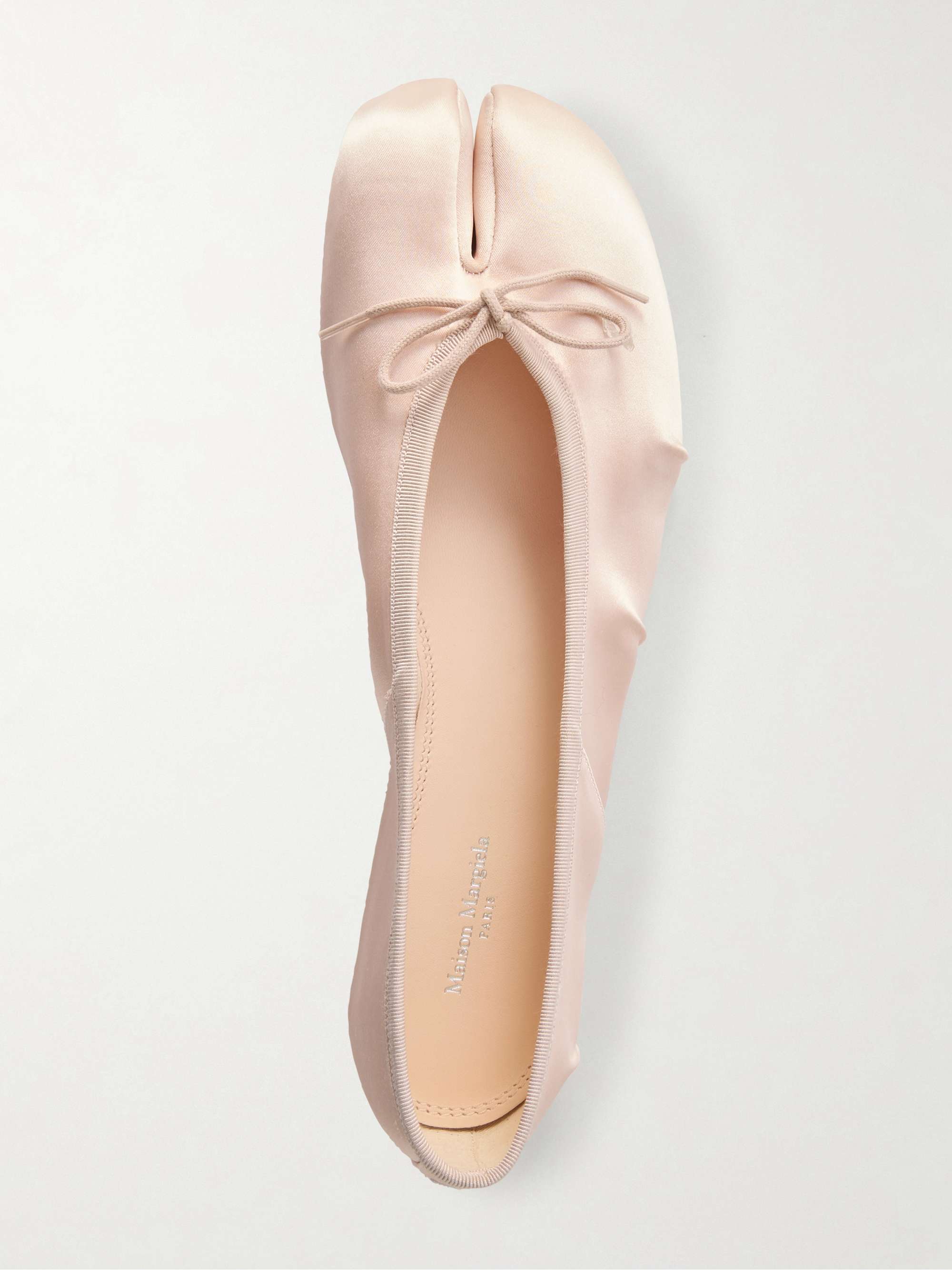 MAISON MARGIELA Tabi split-toe satin ballet flats | NET-A-PORTER