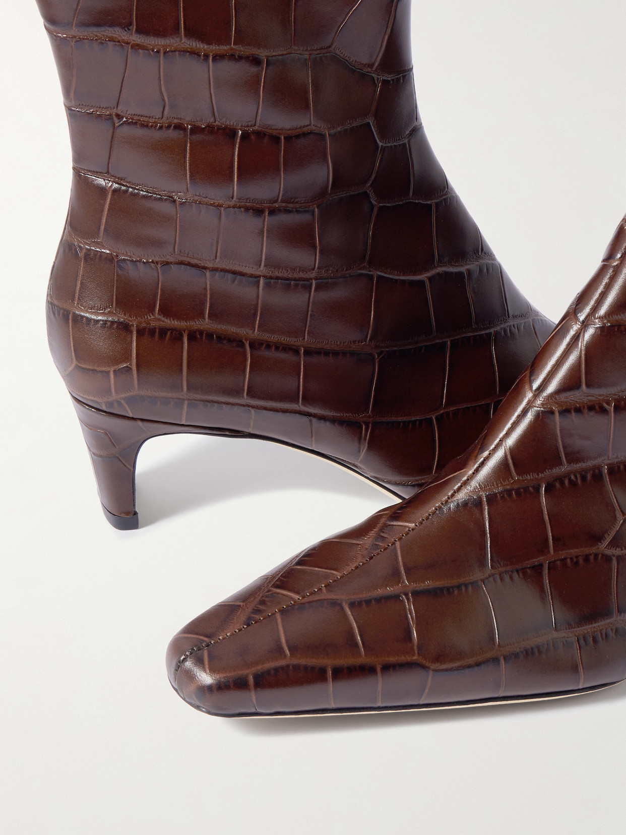 Wally Croc-Effect Ankle Boots