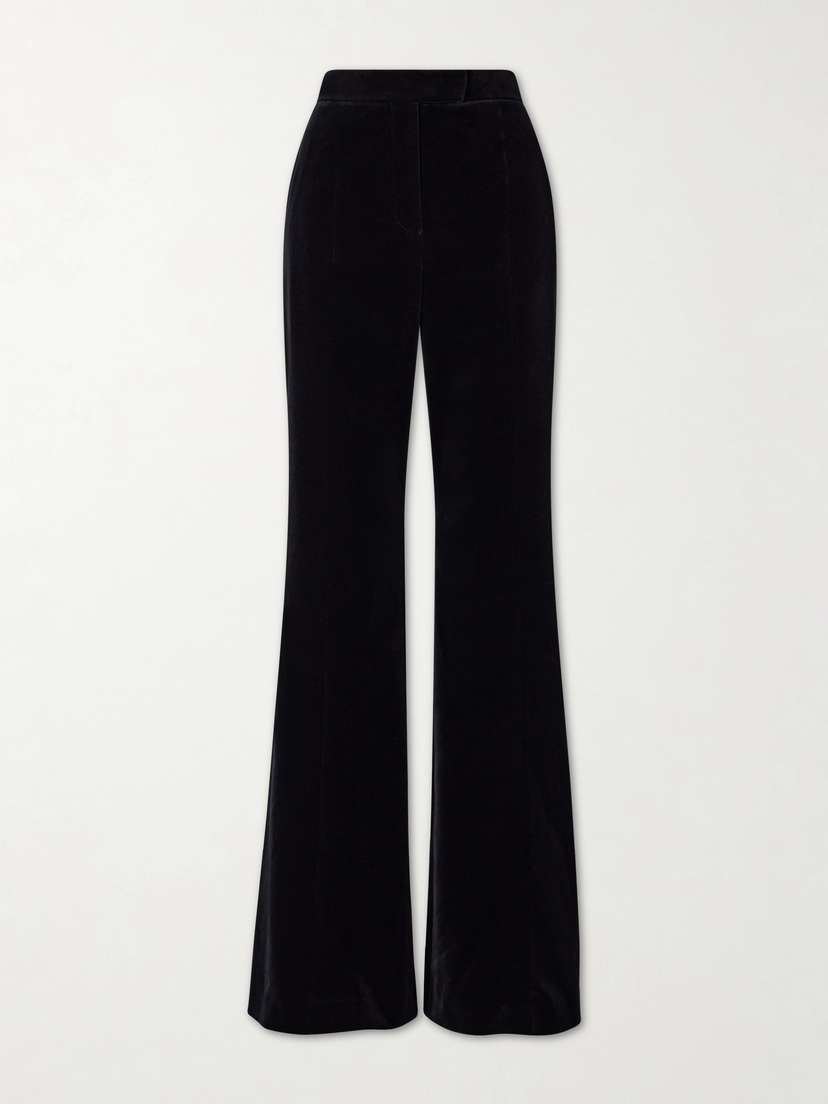 Valentino Garavani — Cotton-velvet flared pants