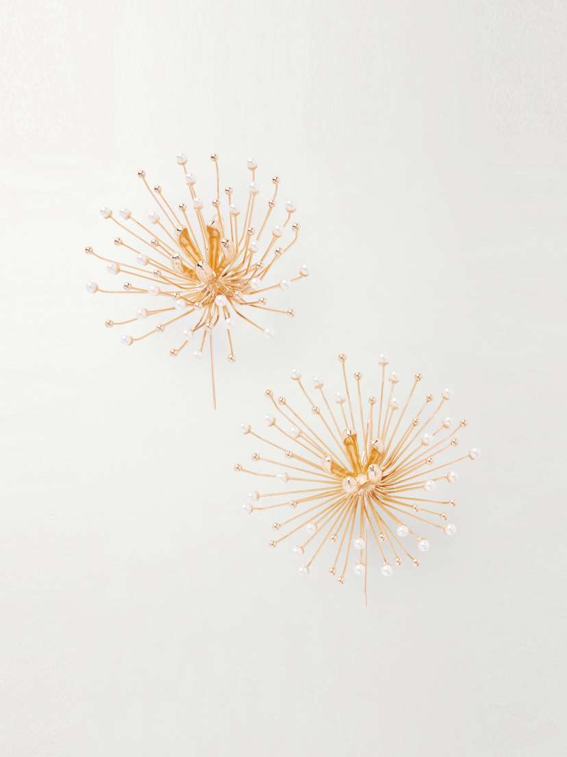 Cult Gaia Damita Gold-tone Faux Pearl Earrings