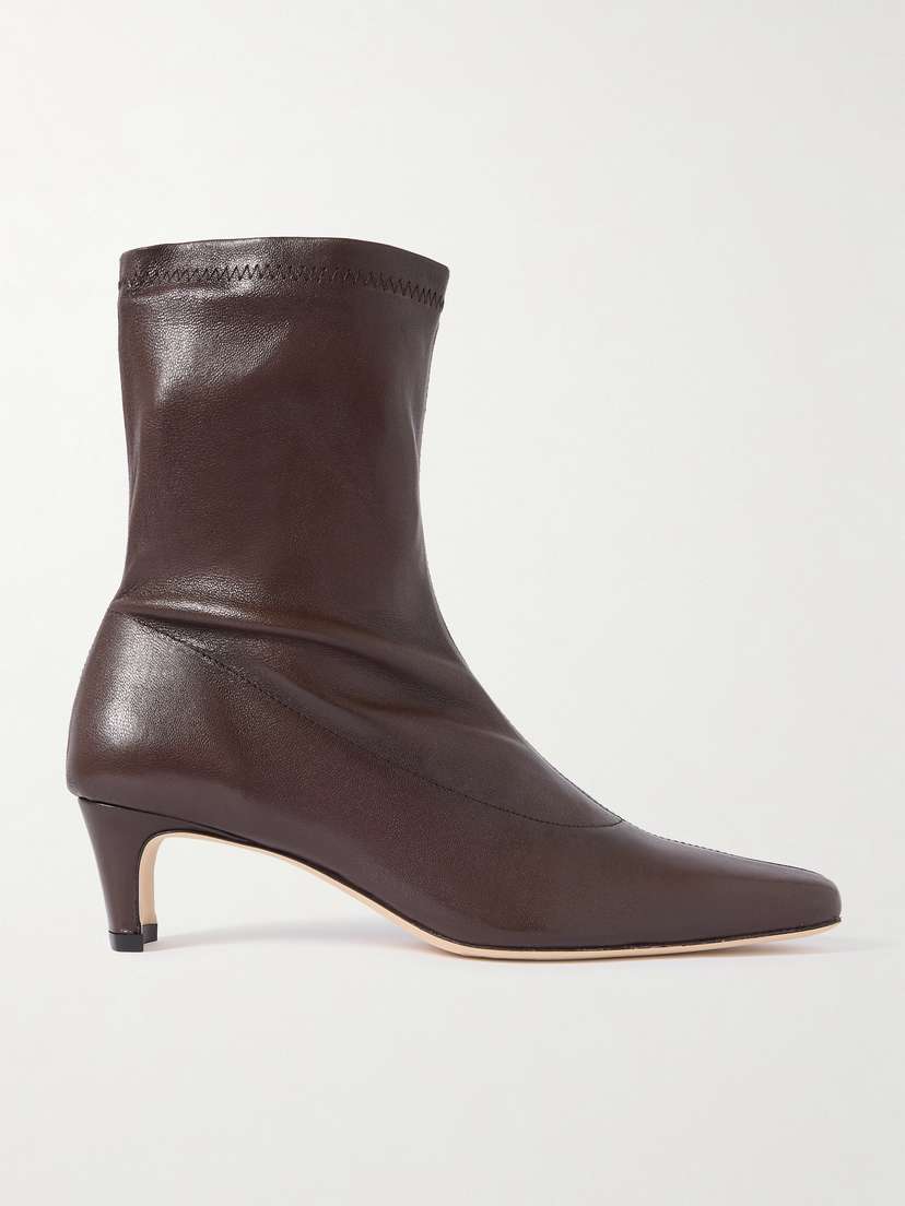 Staud Wally Sock Leather Ankle Boots