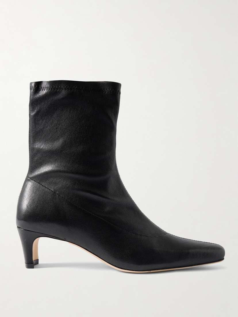 Staud Wally Sock Leather Ankle Boots