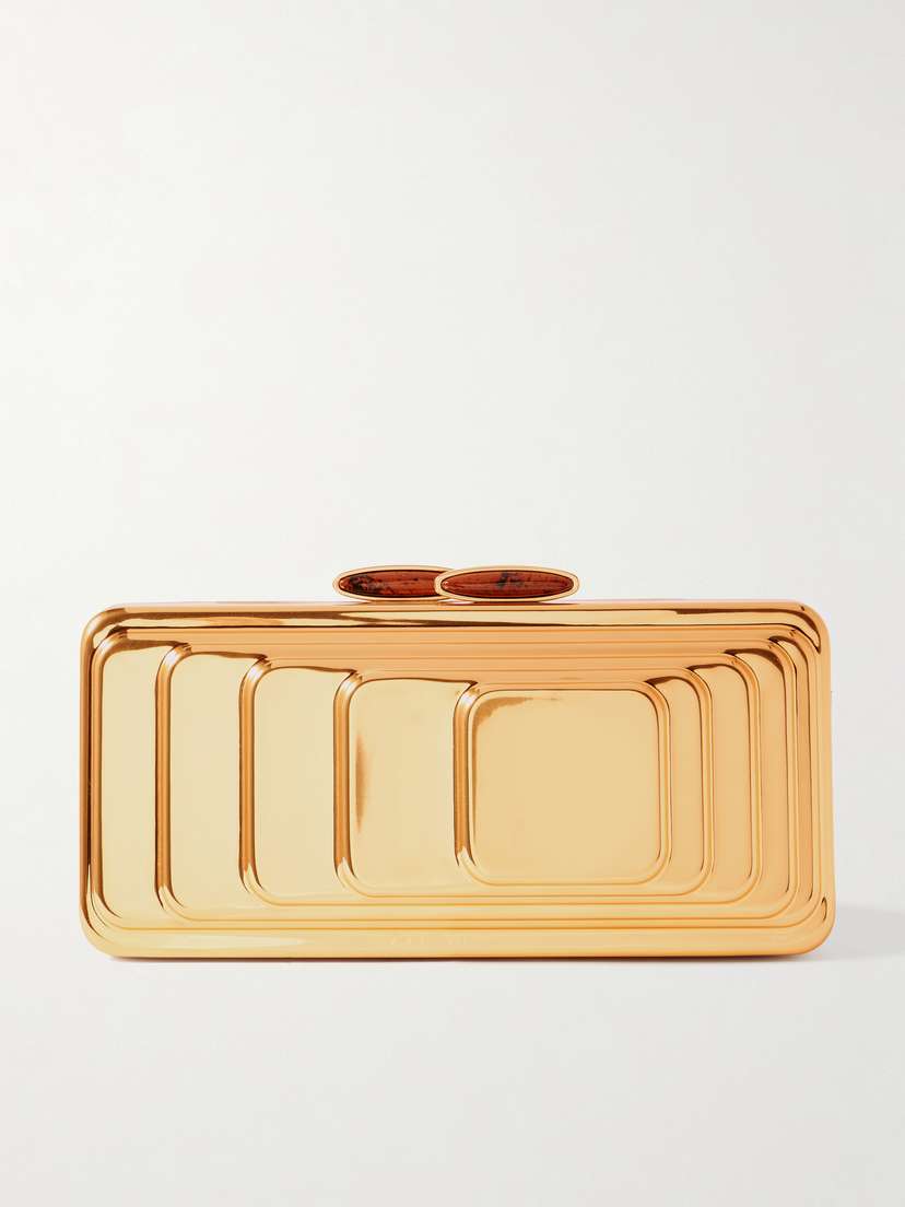 Zimmermann Alight Embellished Gold-tone Clutch