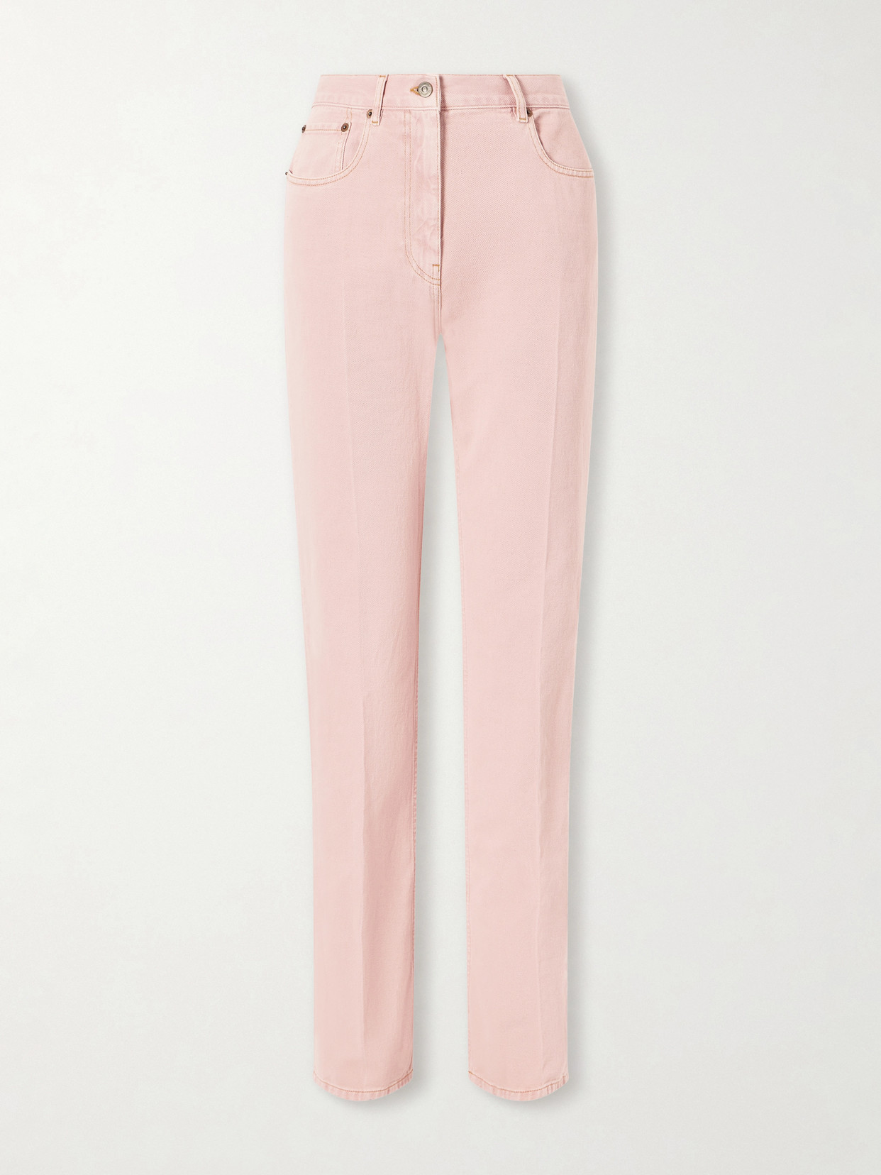 Valentino Mid-rise Straight-leg Jeans In Pink