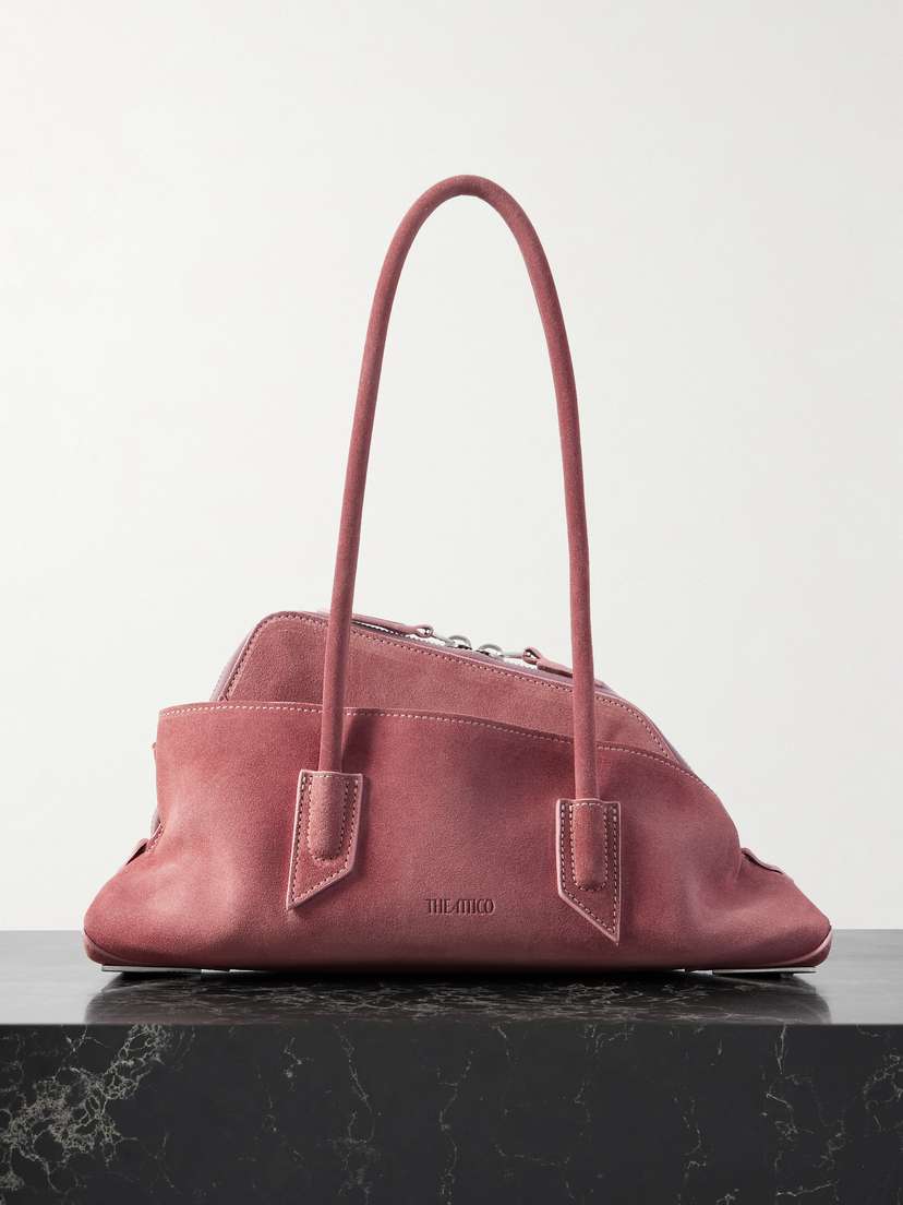 The Attico La Passeggiata Small Asymmetric Suede Tote