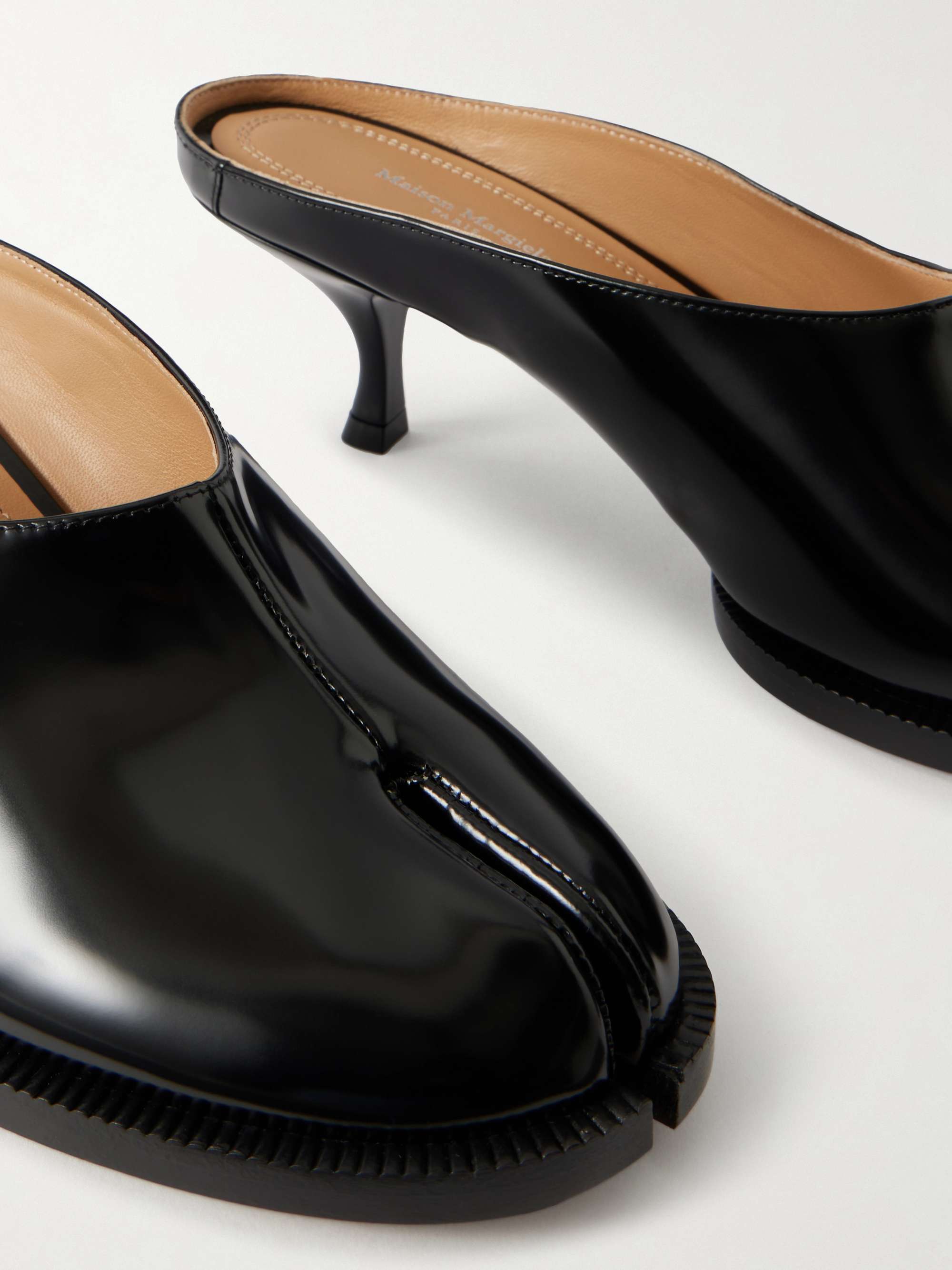 MAISON MARGIELA Tabi City split-toe leather pumps | NET-A-PORTER
