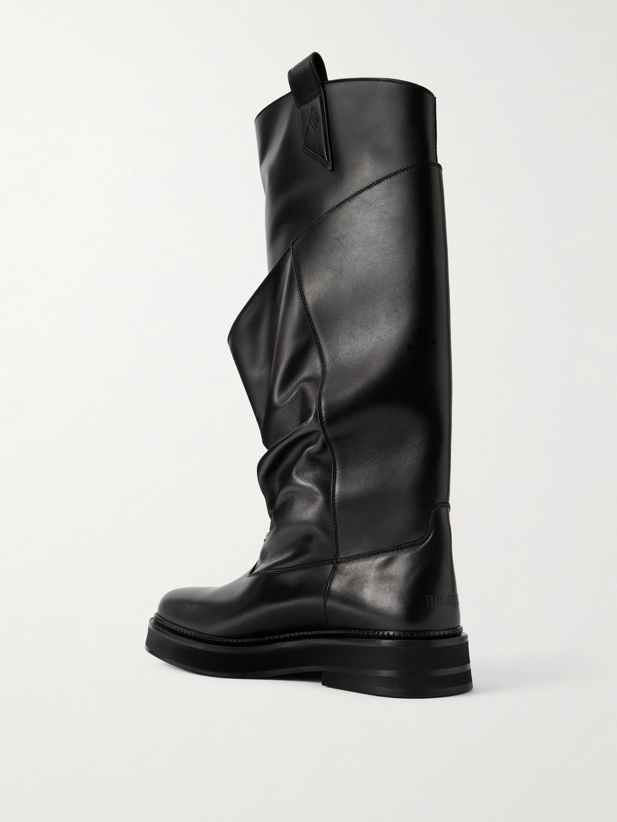 Attico 35mm Passeggiata Leather Knee-high Boots In Black