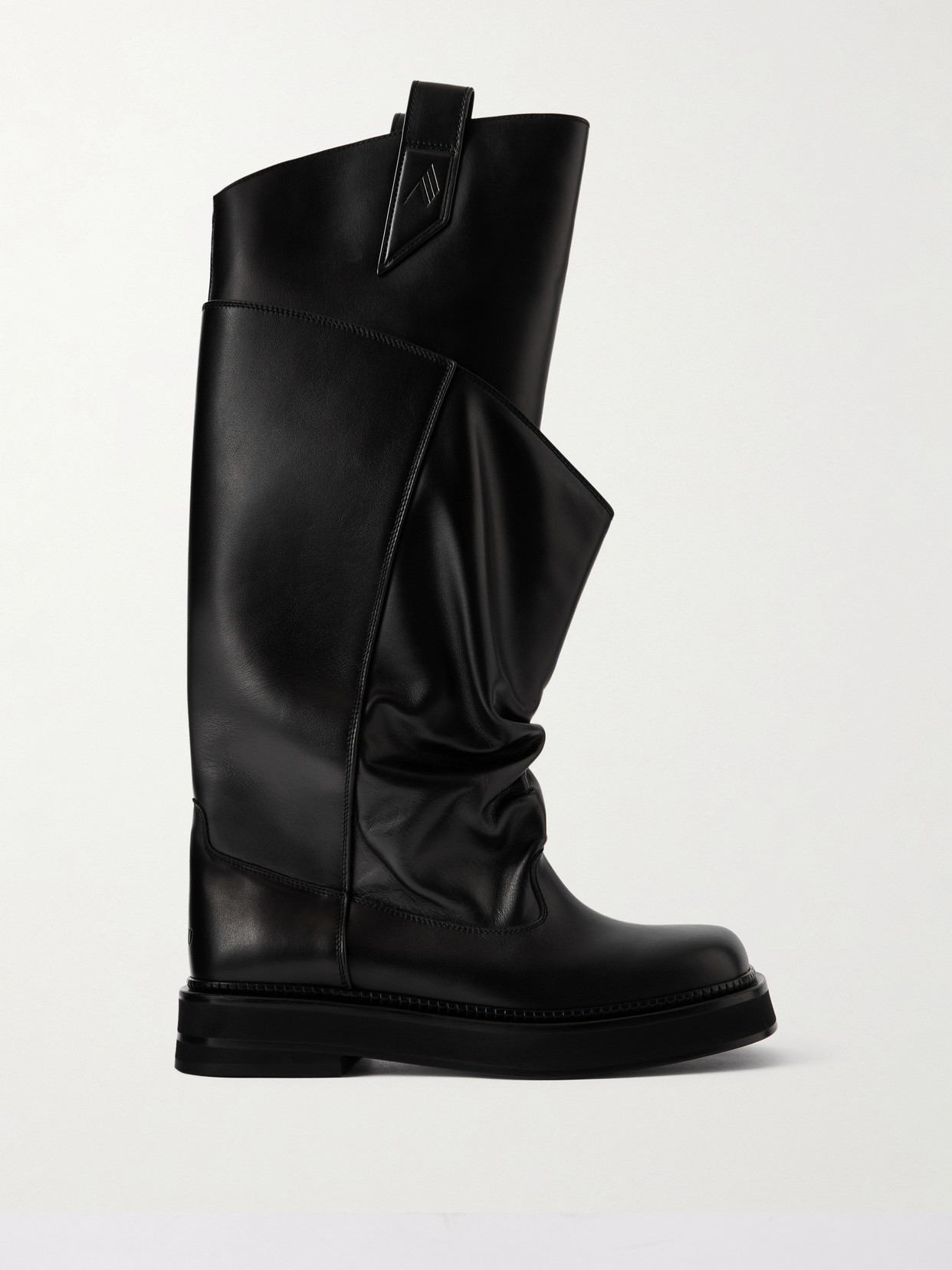 Attico 35mm Passeggiata Leather Knee-high Boots In Black