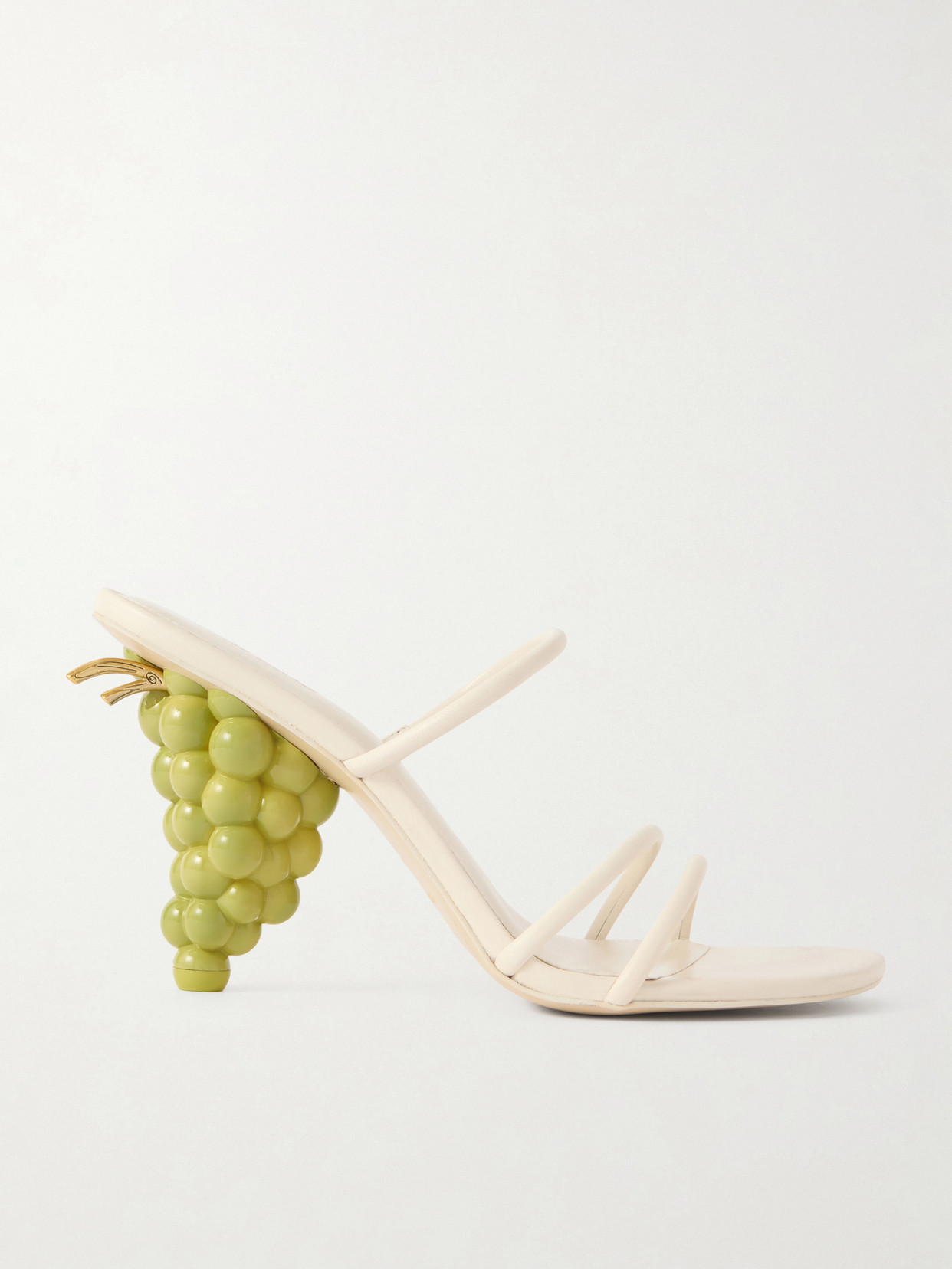 Cult Gaia Grape Leather Sandals In Neutral