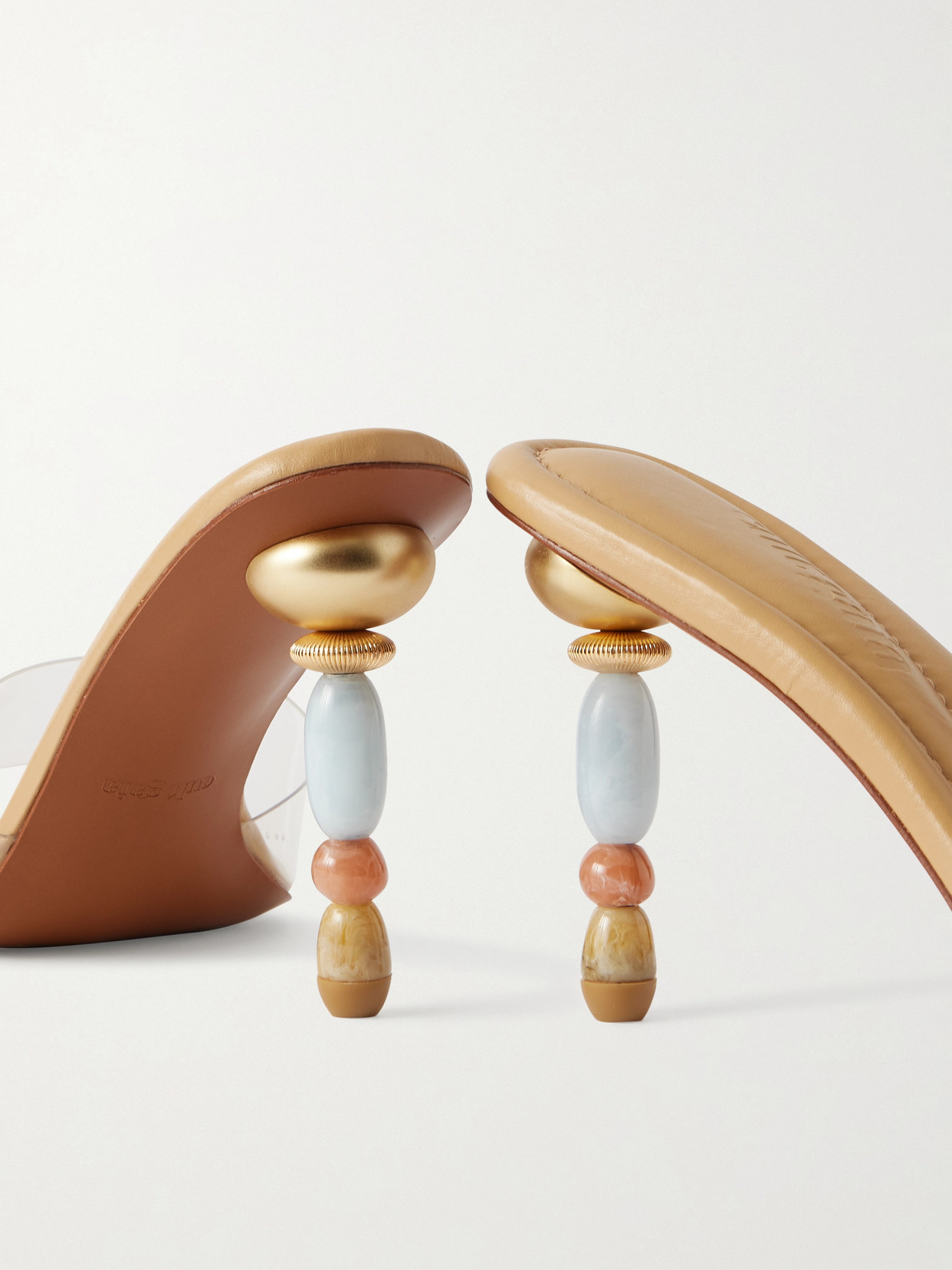 Cult Gaia Mahina Pvc Mules In Multi