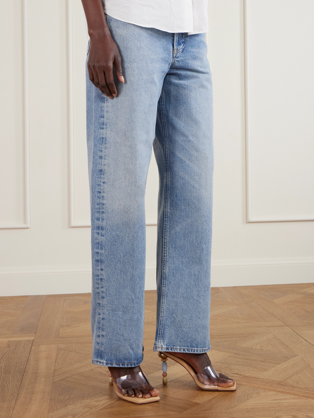 Cult Gaia Mahina Pvc Mules In Multi