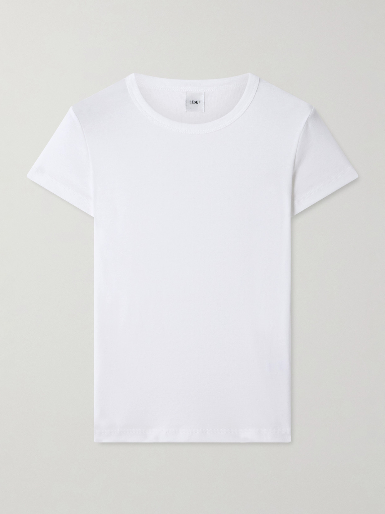 Leset Laura Margo Recycled Cotton-jersey T-shirt In White