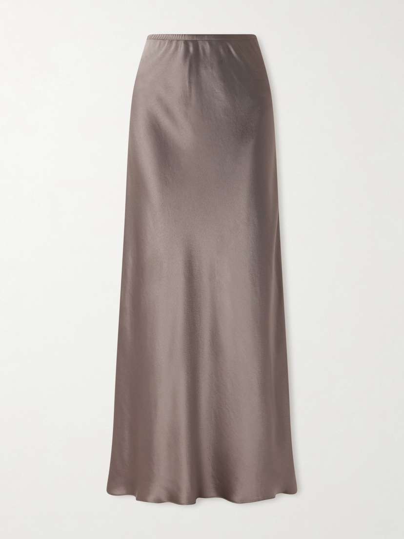 LESET Barb Satin Maxi Skirt