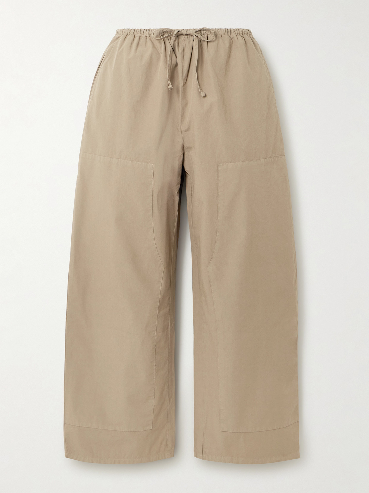 Leset Kyoto Cotton Wide-leg Pants In Brown