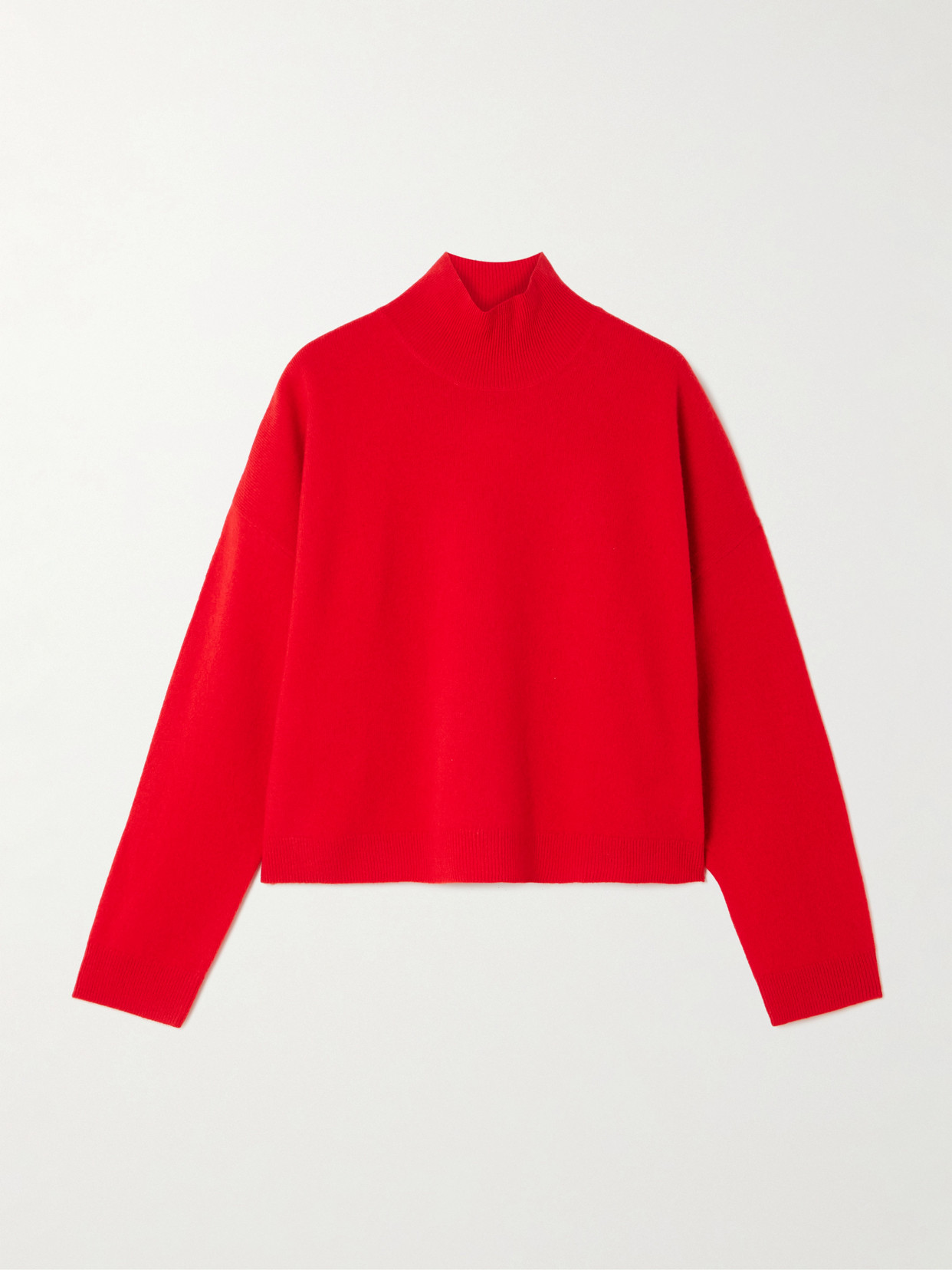 Leset Jesse Wool Mock Neck Sweater In Red