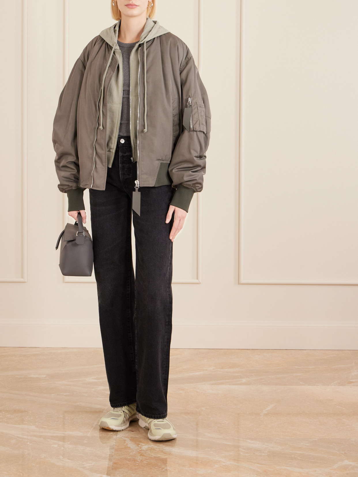 Leset Jamie Cotton Hoodie In Green