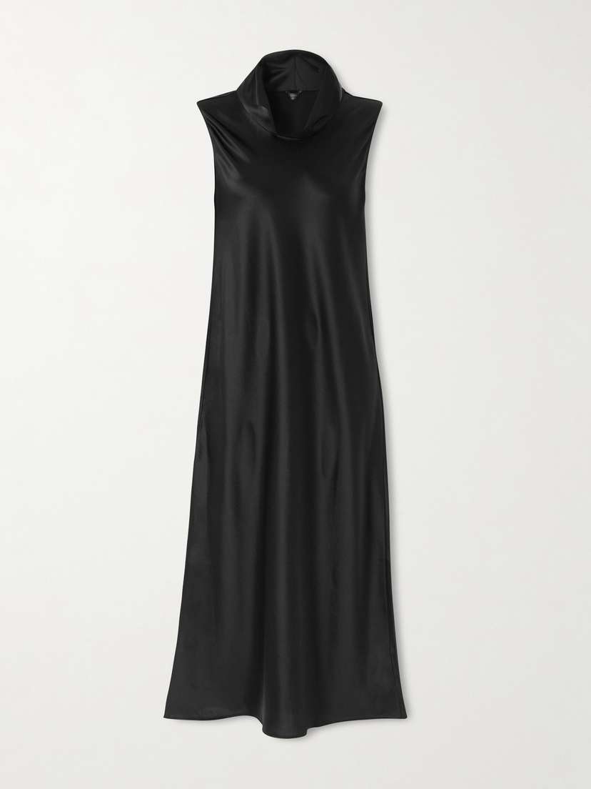 LESET Barb Satin Midi Dress