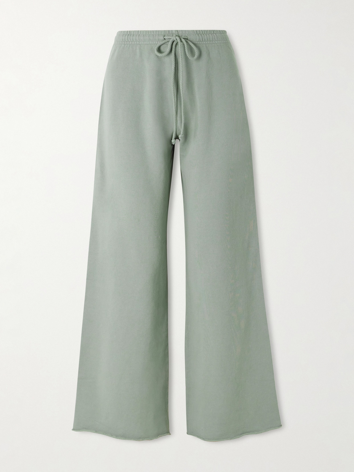 Leset Jamie Cotton-terry Track Pants In Green