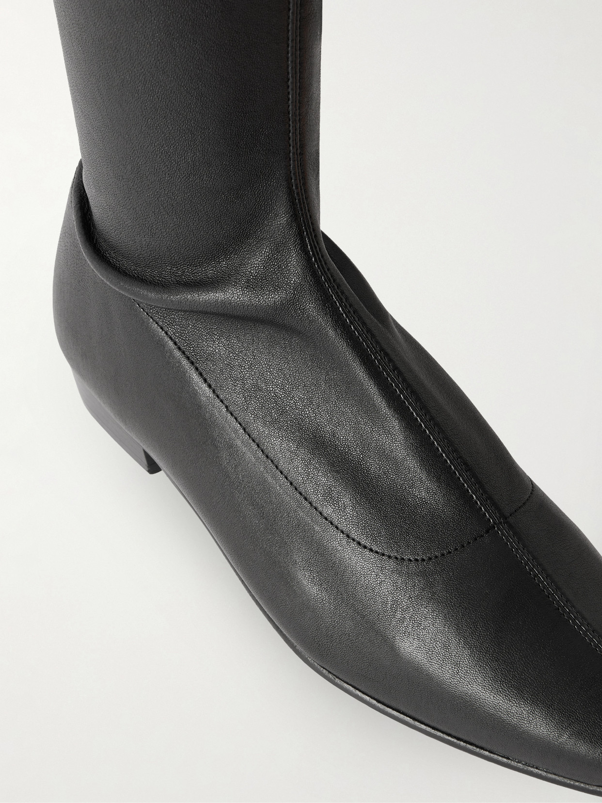 Staud Keith Leather Boots In Black