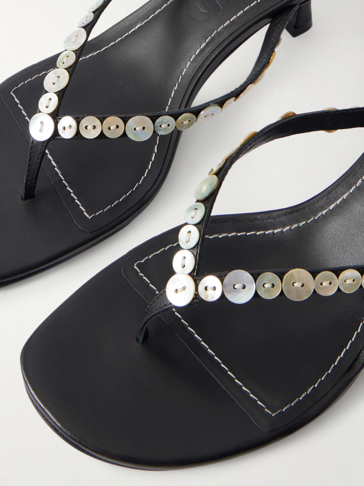 Freja Button-Embellished Sandals