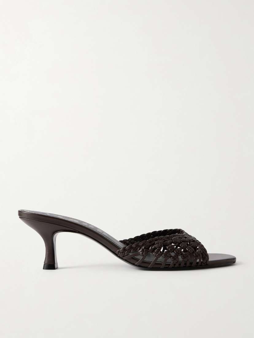 Staud Brigitte Woven Leather Mules