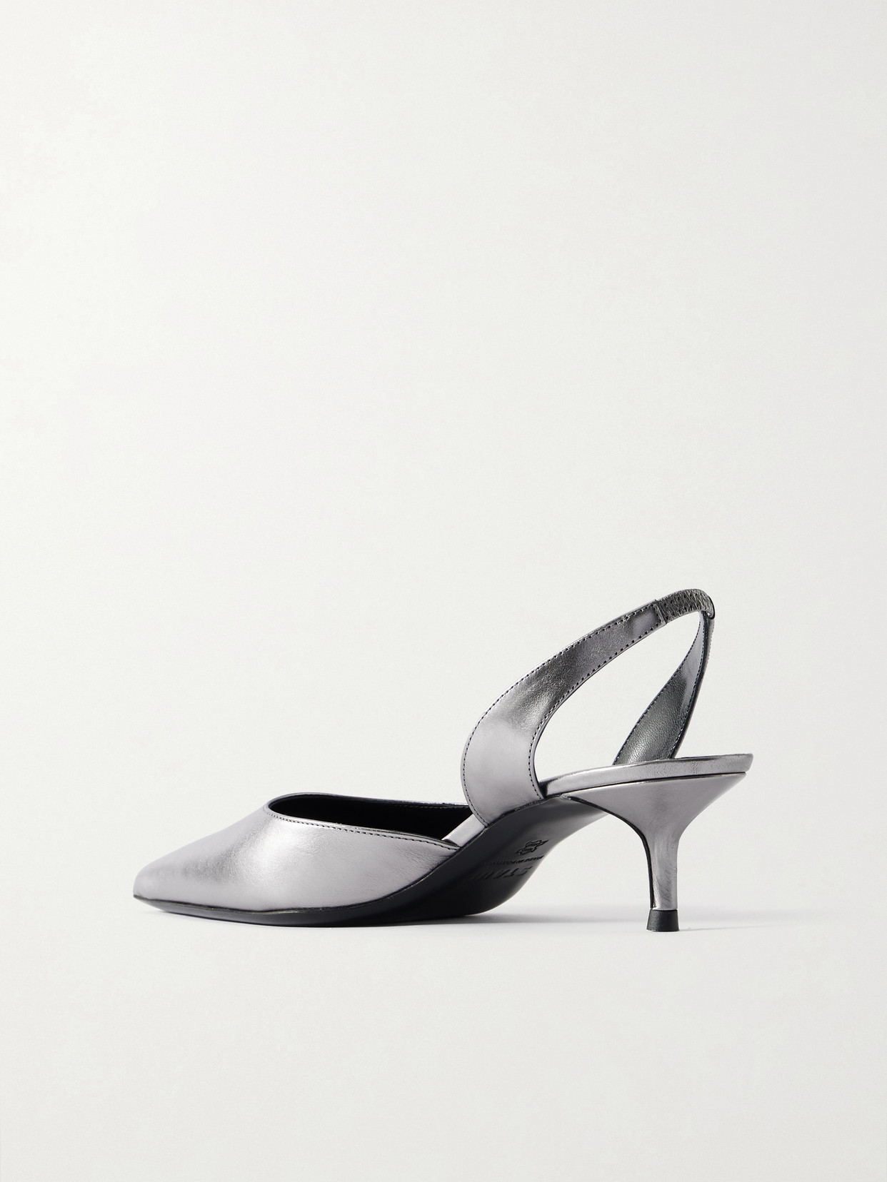 Metallic Leather Slingback