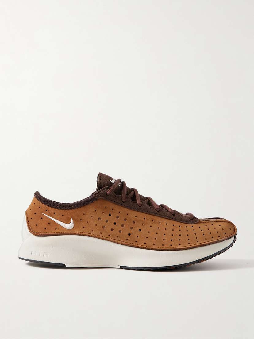 Nike Air Superfly Perforated Nubuck And Suede Sneakers
