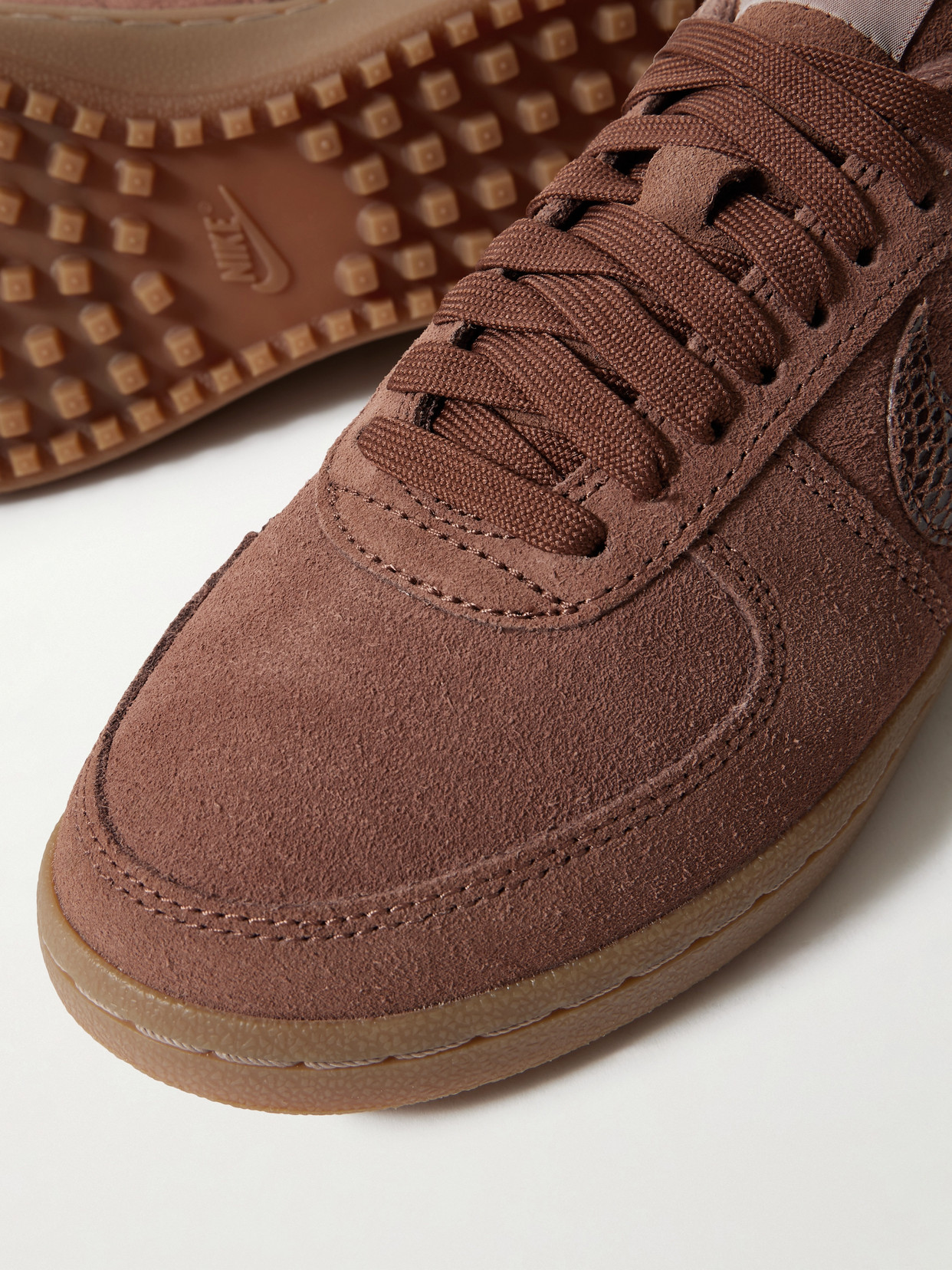 Nike Field General Paneled Suede Sneakers In Brown
