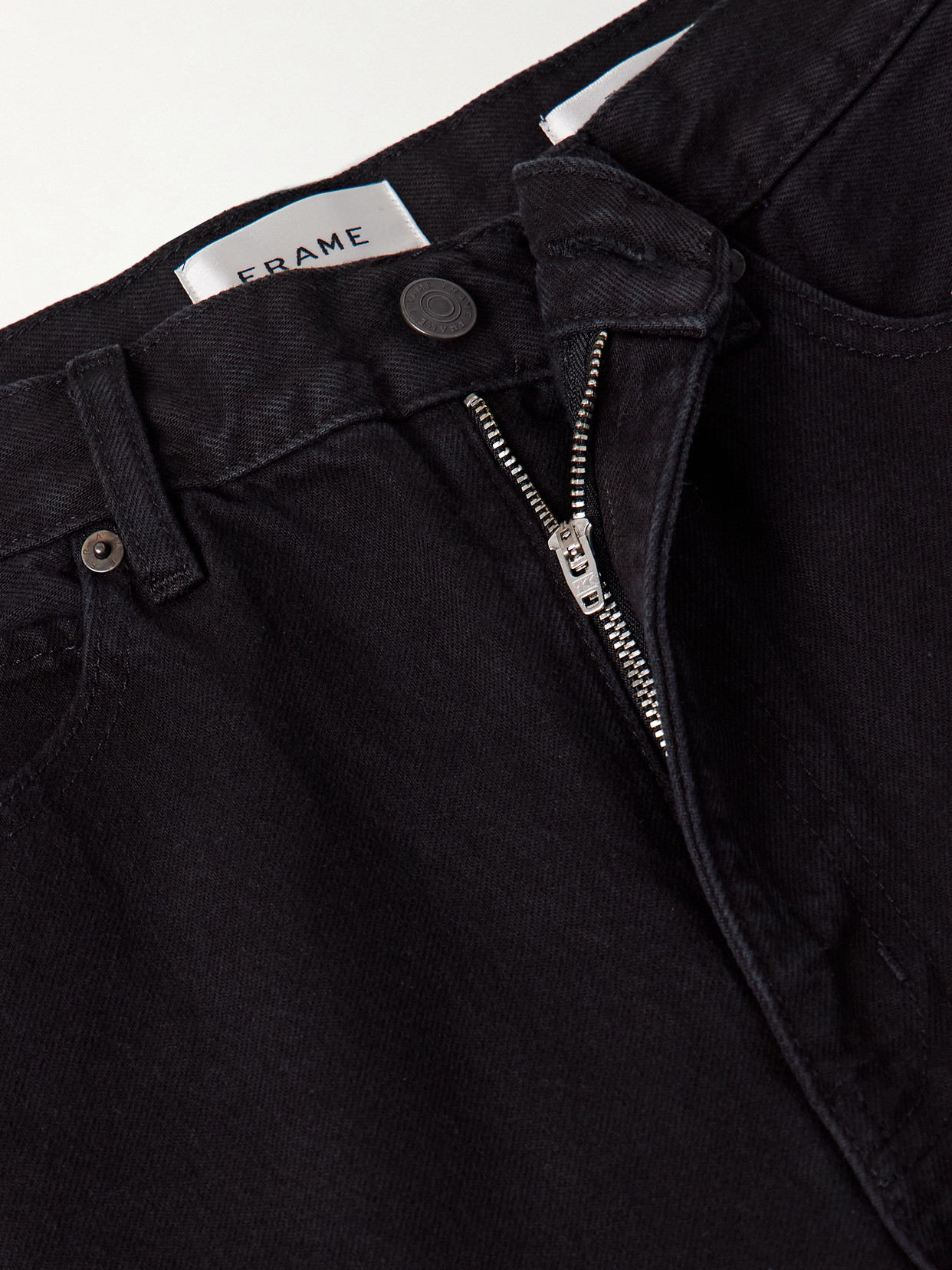 Frame The Bubble High-rise Barrel-leg Jeans In Black