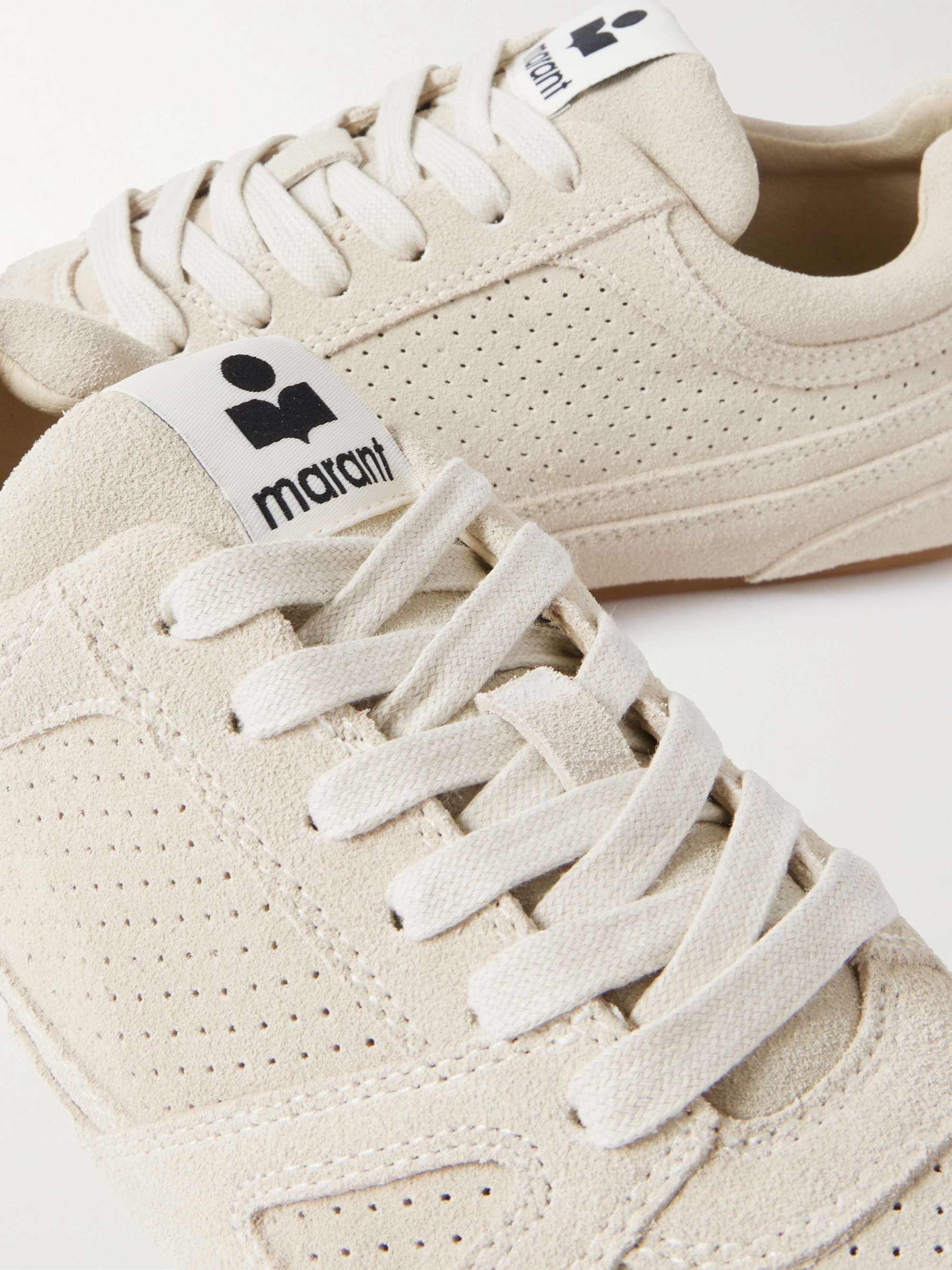 ISABEL MARANT Senny perforated suede sneakers | NET-A-PORTER