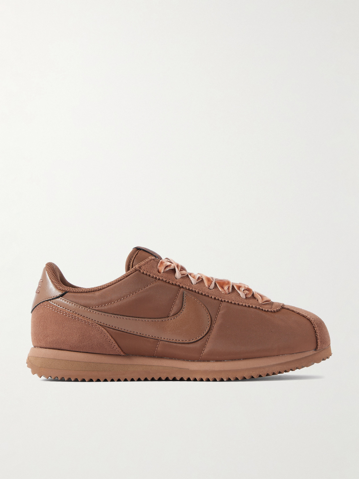 Nike Cortez Leather, Suede And Canvas Sneakers In Brown