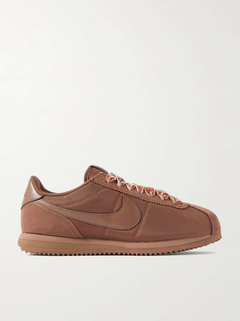 Nike Cortez Leather, Suede And Canvas Sneakers