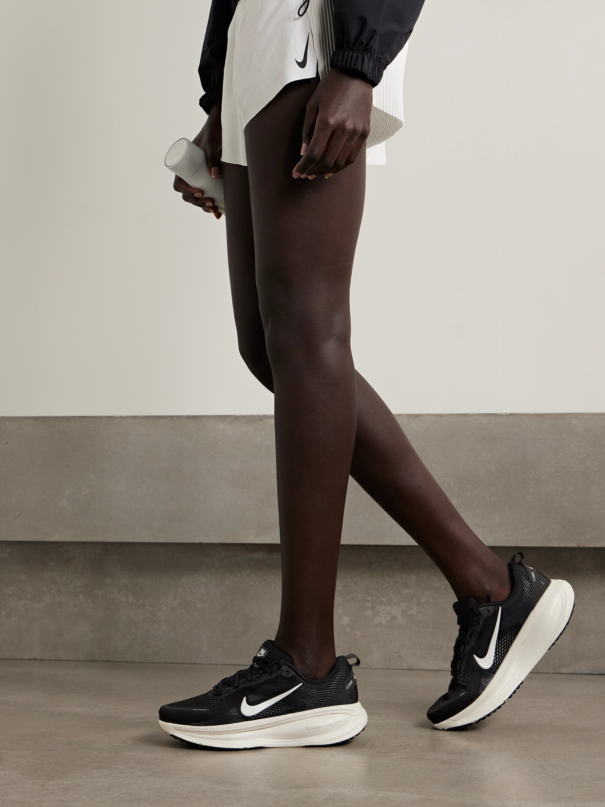 Nike Vomero 18 Felt And Rubber-trimmed Mesh Sneakers In Black