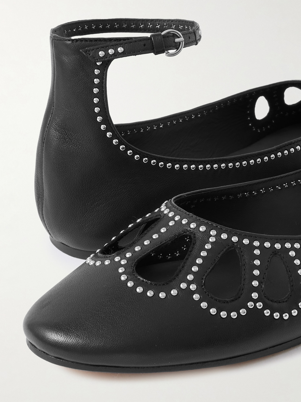 Bloris Studded Cutout Ballet Flats