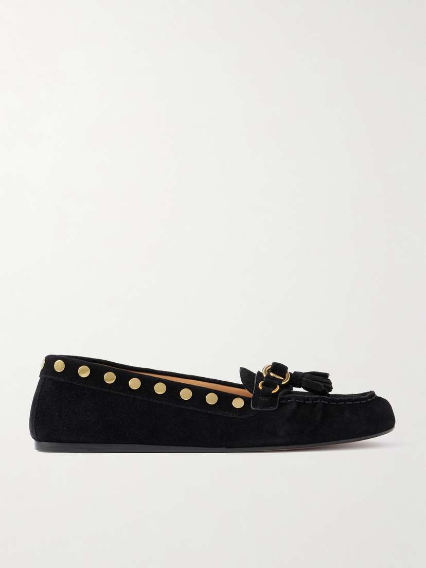 Isabel Marant Faxel Embellished Suede Loafers
