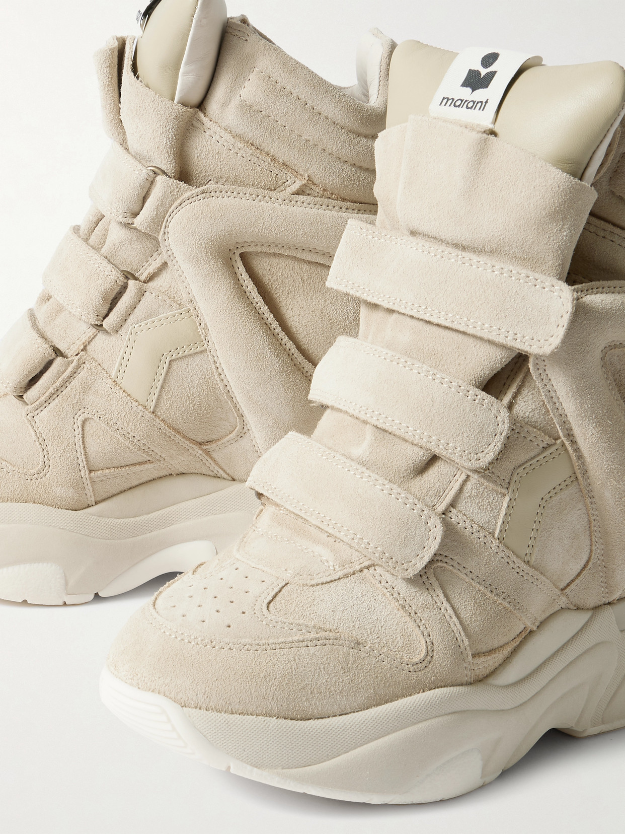 Balskee Suede High-Top Wedge Sneakers