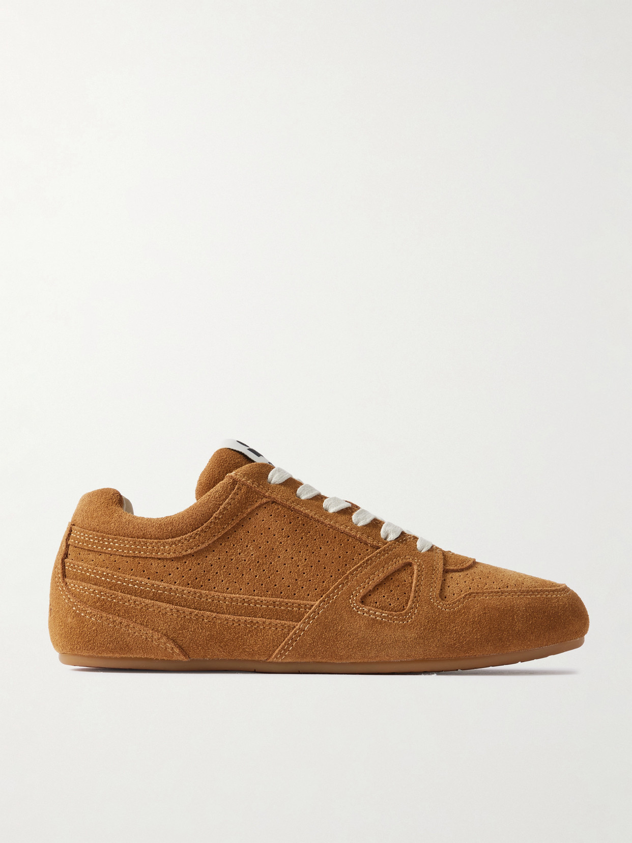 Isabel Marant Senny Perforated Suede Sneakers In Brown