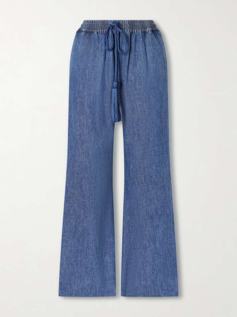 Valentino Garavani Tasseled High-rise Bootcut Jeans