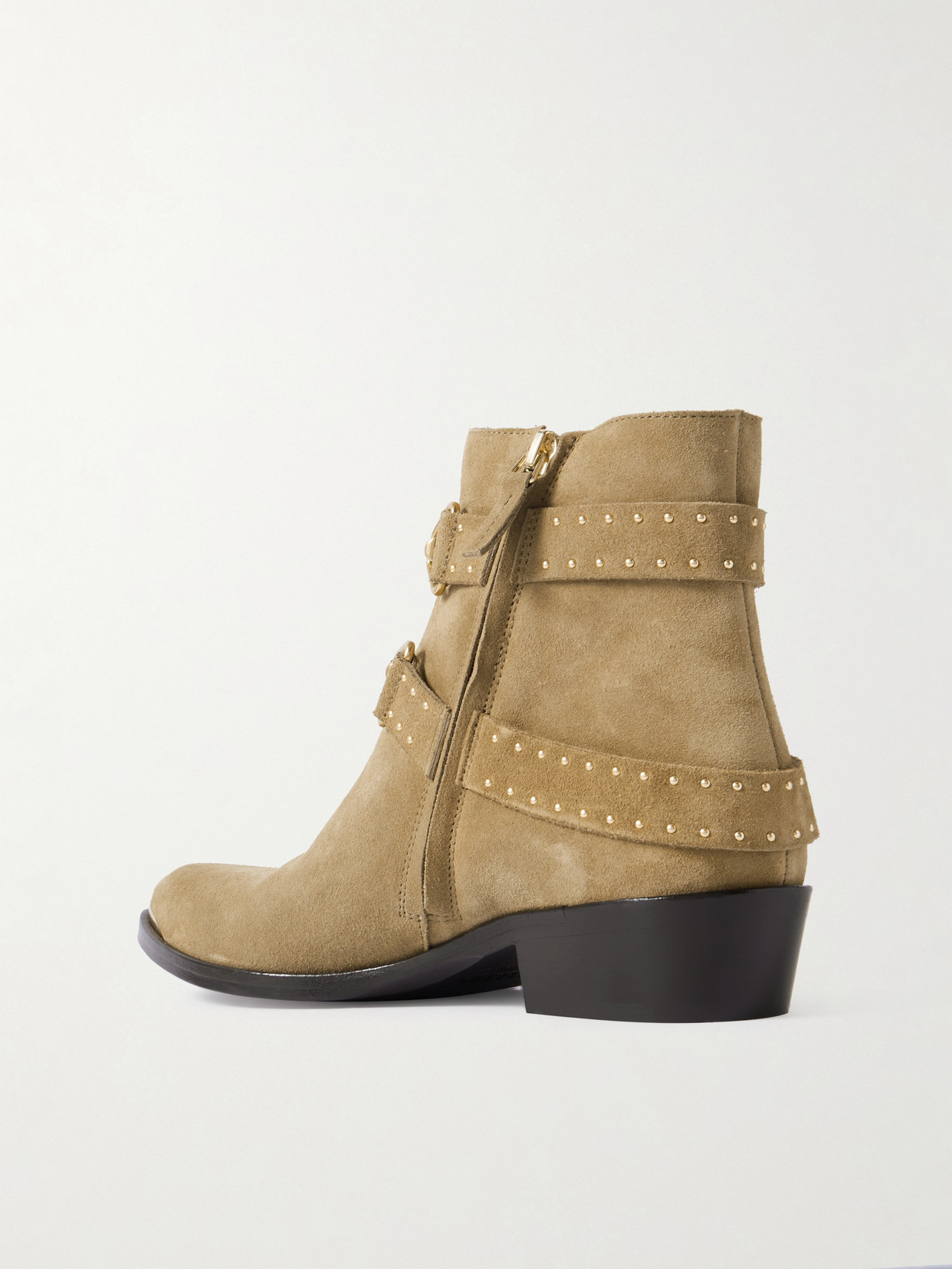 Zalya Buckled Studded Ankle Boots