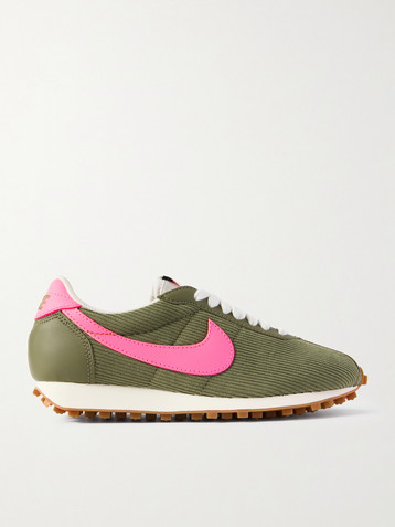 Nike LD-1000 leather-trimmed corduroy sneakers