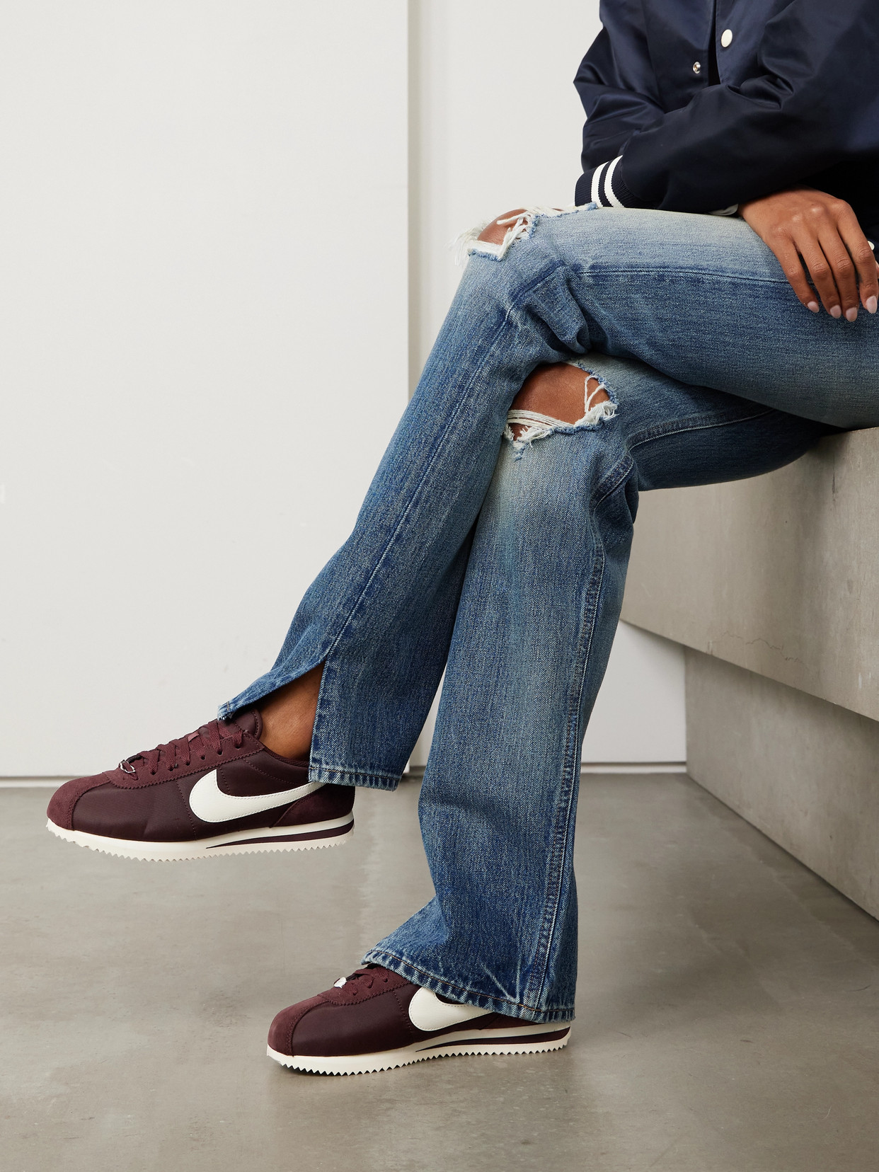 Cortez Leather And Suede-Trimmed Canvas Sneakers