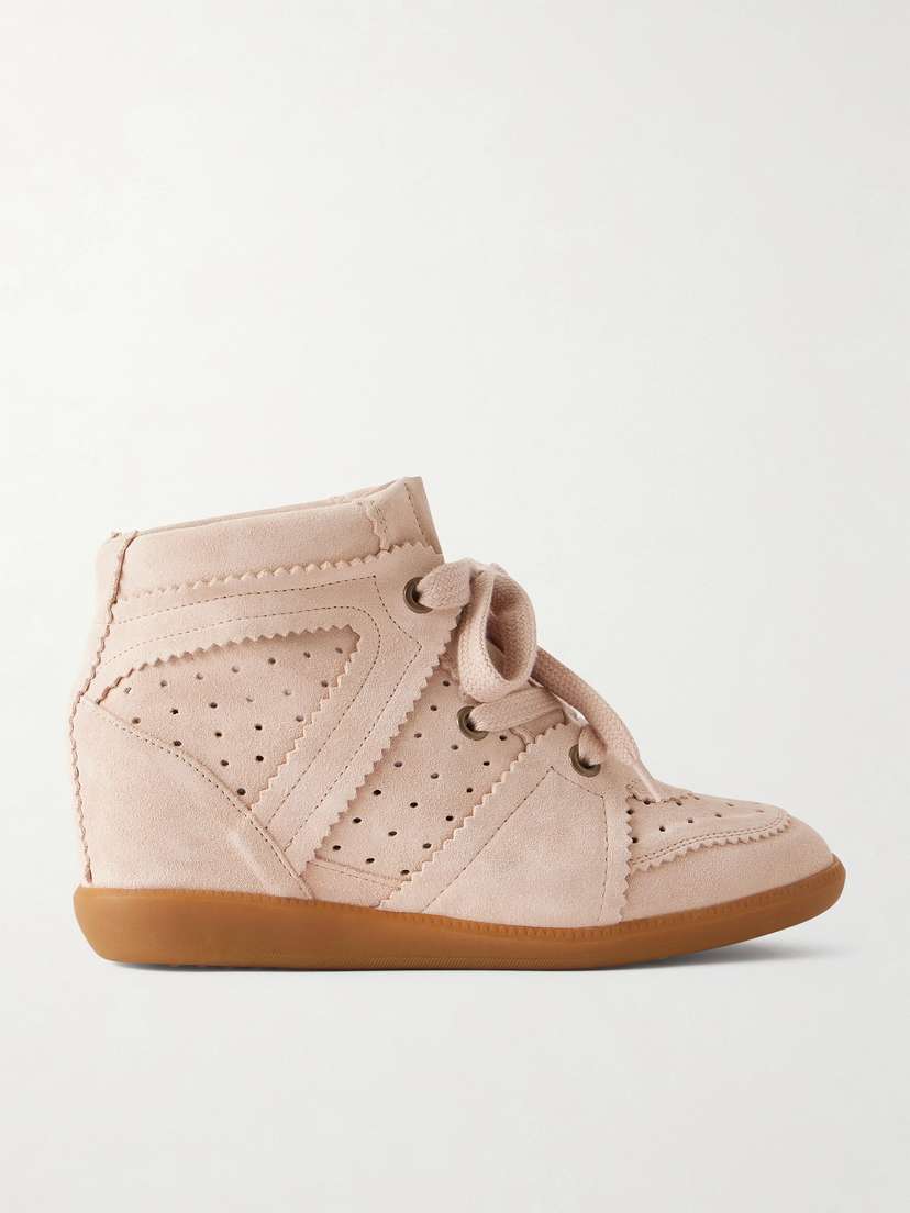 Isabel Marant Bobby Suede Wedge Sneakers