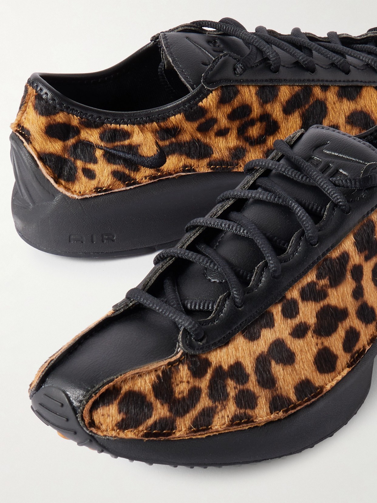 Air Superfly Lx Leather-Trimmed Leopard-Print Sneakers