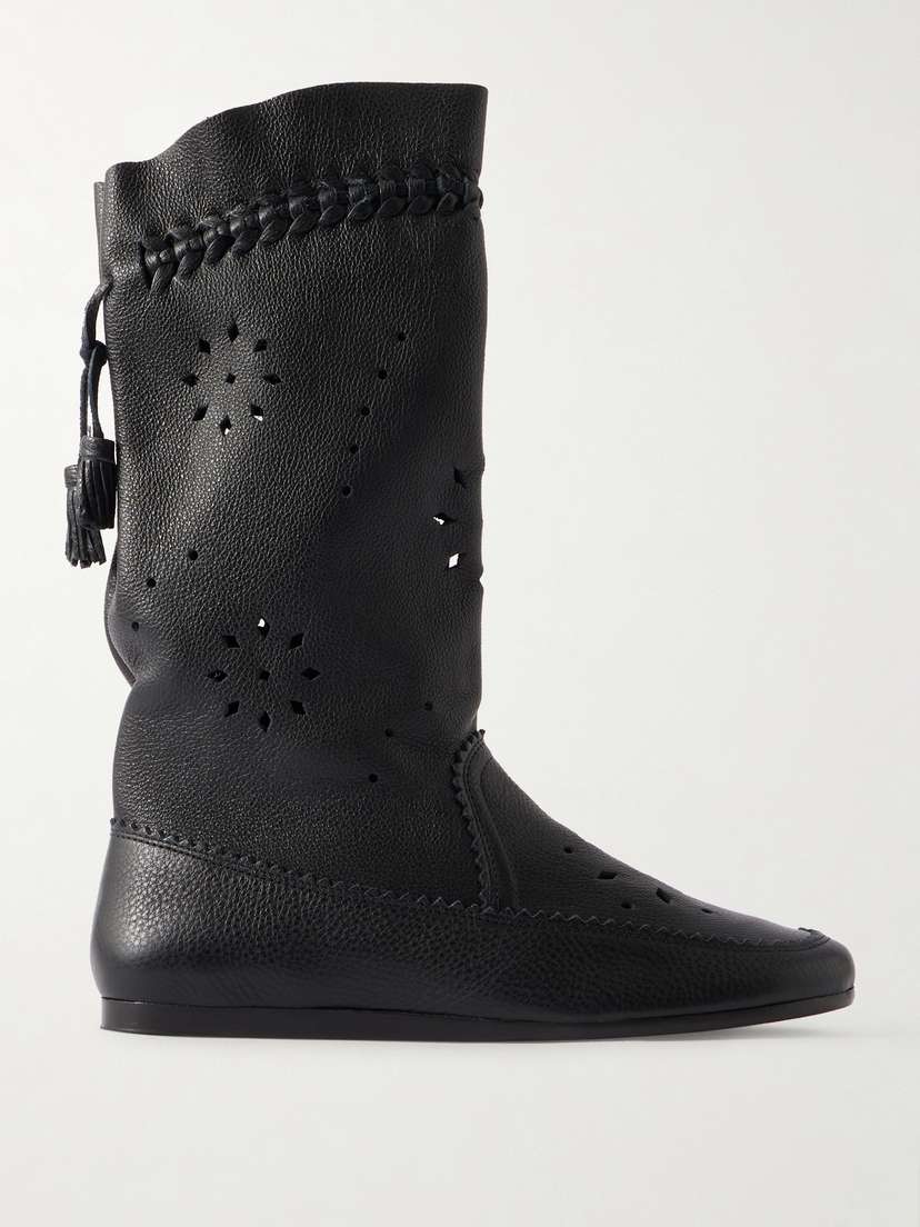 Isabel Marant Welky Laser-cut Textured-leather Boots