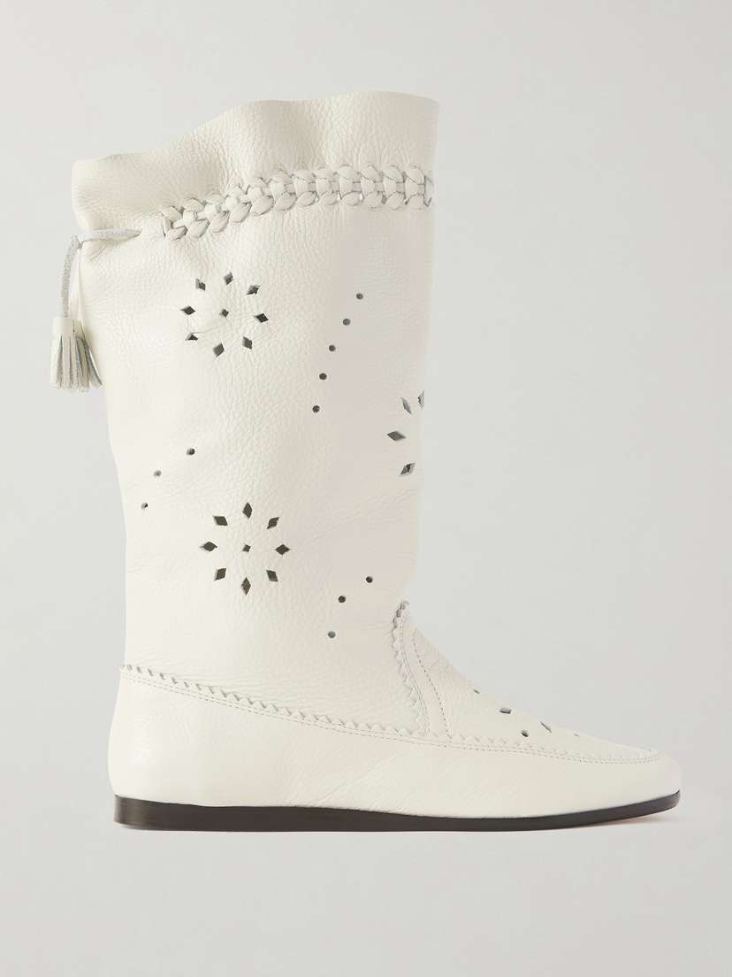 Isabel Marant Welky Laser-cut Textured-leather Boots